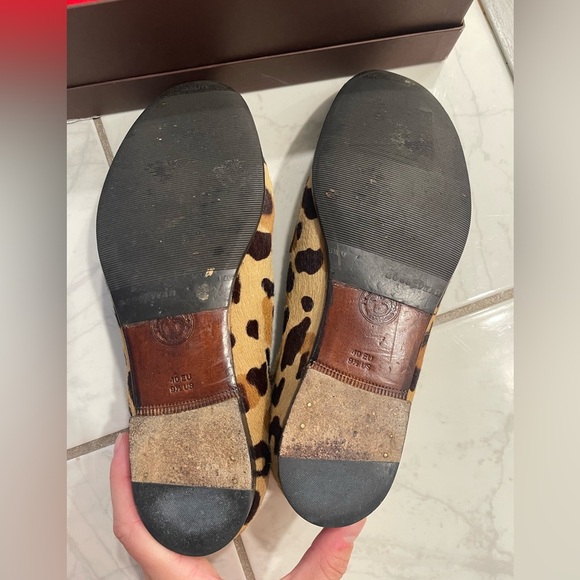 Bally Animal Print Calf Hair Loafers 9.5 Unisex - Picture 2 of 7